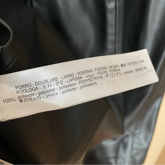 Zara Faux Leather Sleeveless Mini Dress Womens Large Black - Picture 5 of 8